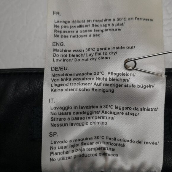 Lisette L Montreal Ladies Size 14 Black Faux Leather Made in Canada Pants - Picture 5 of 12